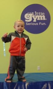 Winning a ribbon for what he does best - jumping, running and tumbling